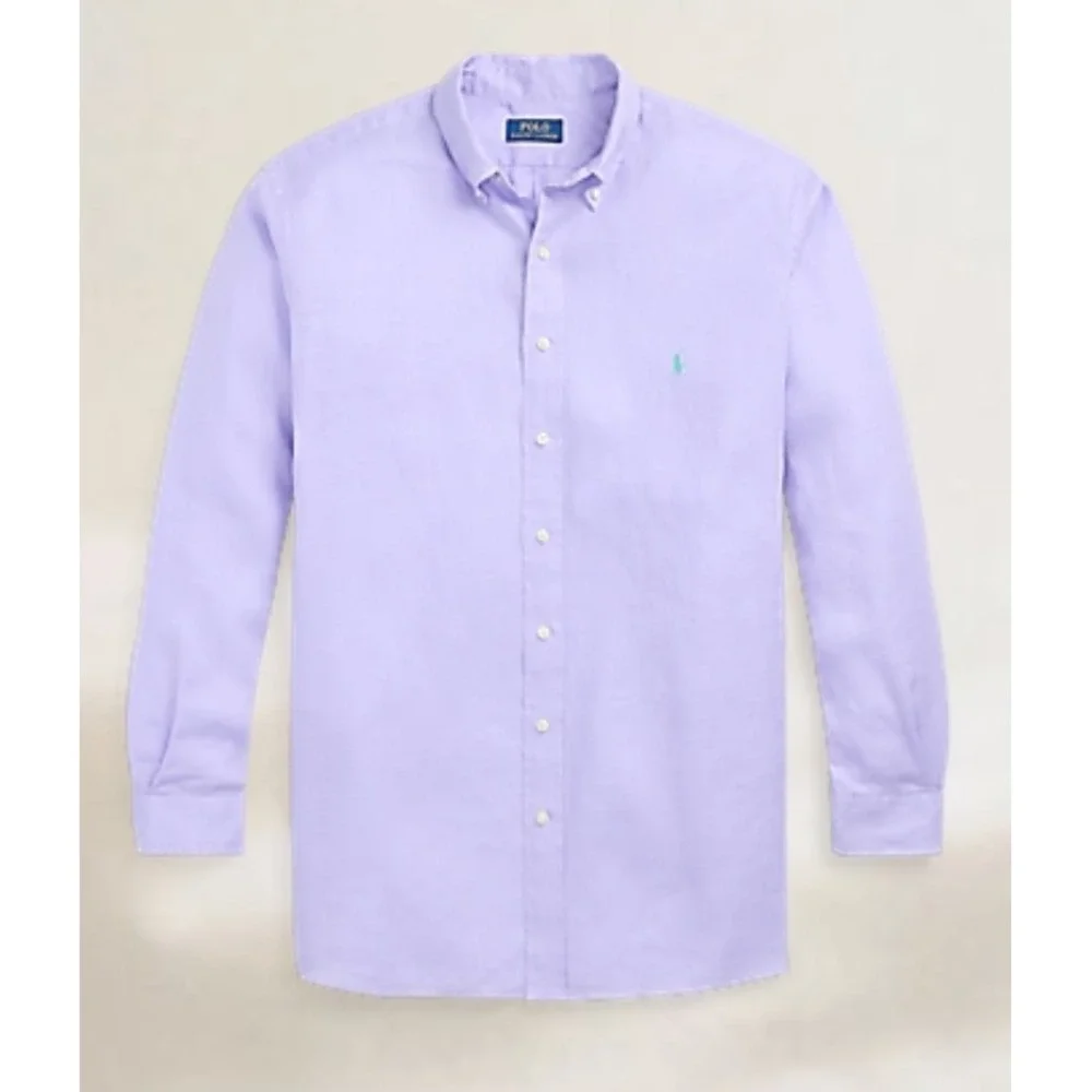 Polo Ralph Lauren Dress Shirt Solid Purple Teal Big & Tall Men's Size 3XLT NWT